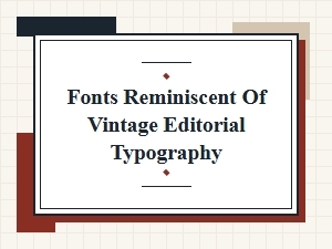 Typography From the Vintage Editorial Era